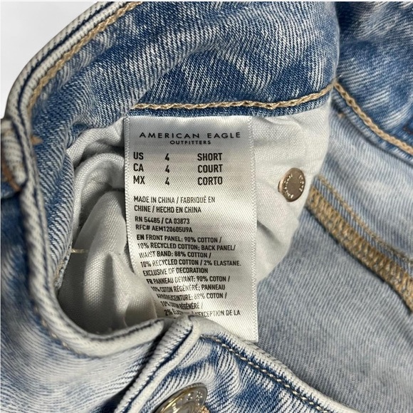 American Eagle Super High-Rise Baggy Wide Leg Ankle Jeans - 4 SHORT - Picture 6 of 7